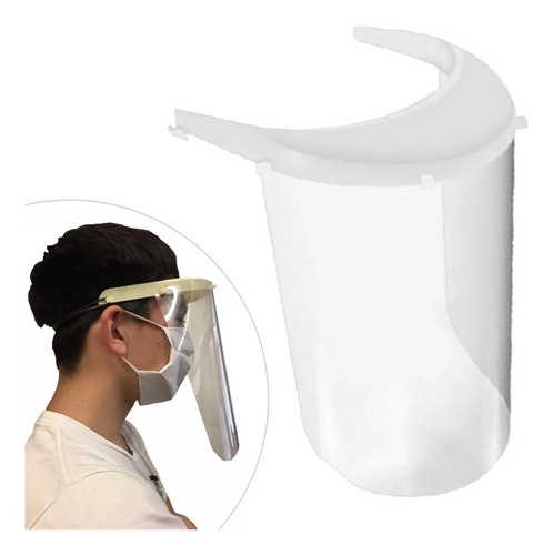 Máscara Protectora Facial Careta Plastica X 6 Reutilizable 