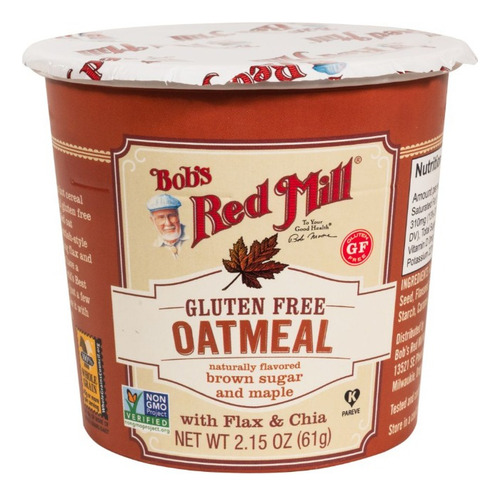 Bob's Red Mill Oatmeal Classic 61g Brown Sugar And Maple