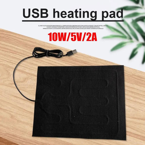 Almofada De Aquecimento Usb De 25x30cm 10w Folha Aquecida Do