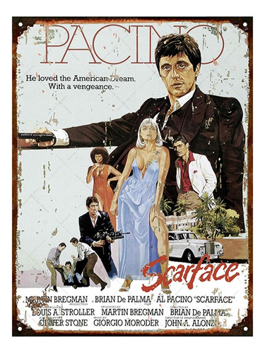 Cartel De Chapa Cine Scarface M971