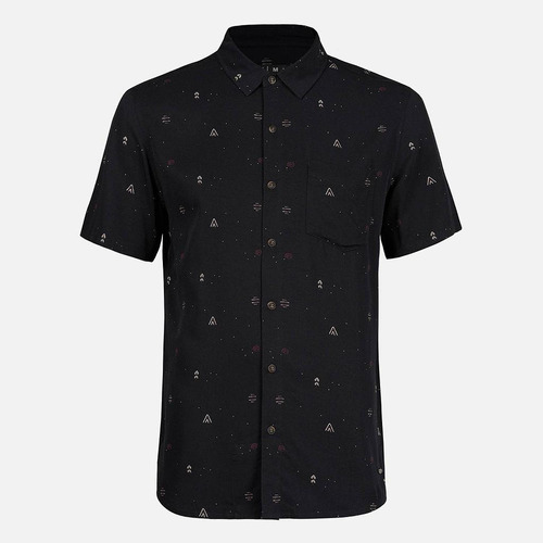 Camisa Hombre Camp Short Sleeve Negro Lippi