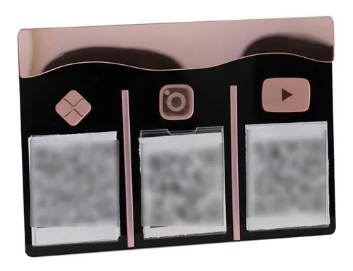 comprar Display Qr Code Pix E Redes Sociais Em Rosé Com 3 Bolsas