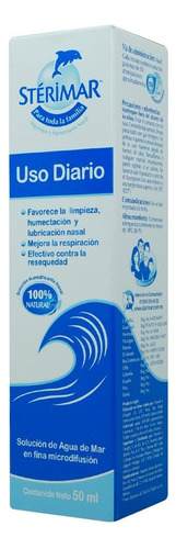 Sterimar Agua Marina Natural Nasal Uso Diario En Spray 50 Ml