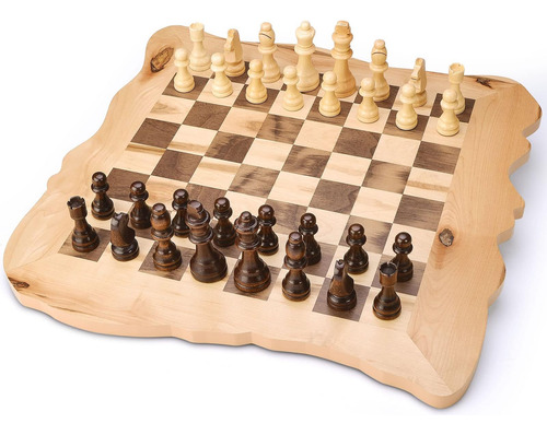 Vamslove Juego De Tablero De Ajedrez De Madera, Tablero De A