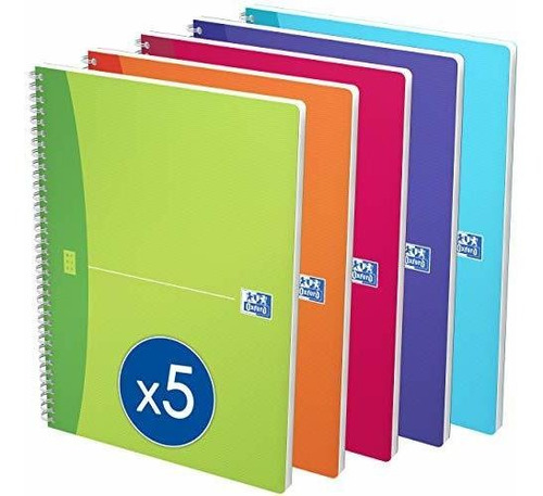 Cuaderno Espiral, Block N Oxford My Colors Pack De 5 Cuadern
