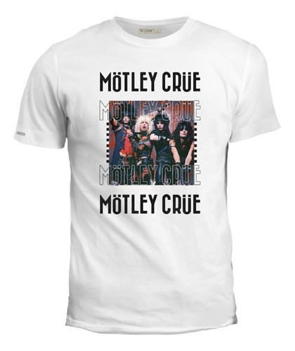 Camiseta Estampada Motley Crue Rock Metal Banda Letras Ink