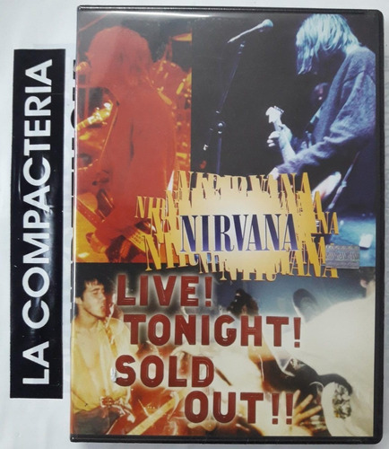 Dvd Nirvana Live Tonight! Sold Out!! (original)