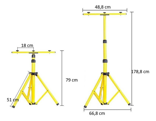 Soporte Base Atril Tripode Para Foco Reflector Proyector Ext