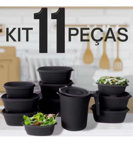 Kit 10 Potes Herméticos + Jarra 1.8l Tupperware.