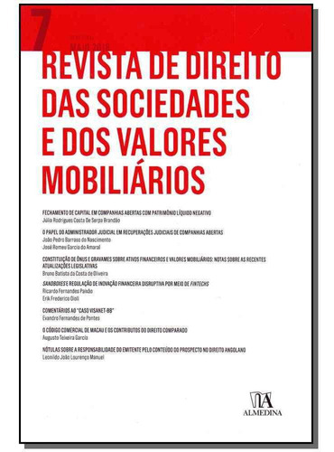 Rev. De Direito Soc. Val. Mobiliarios-n.07-01ed/18