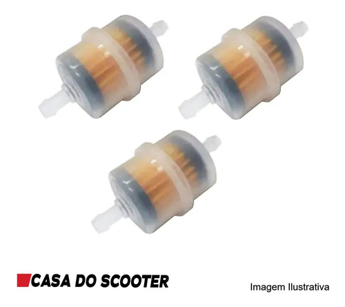 03 Filtro De Combustível  Gasolina Moto Universal