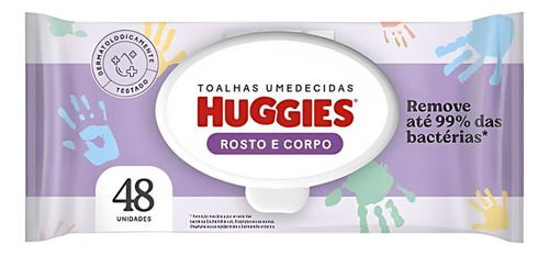 Lenço Umedecido Huggies Rosto E Corpo Pacote 48un