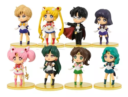 Centelleo sonrojo Egoísmo Sailor Moon Figuras Mini Set 8 Pzas Senshi Scouts Pretty