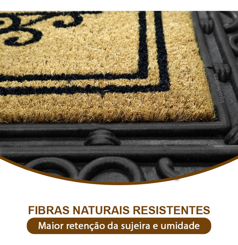 1 Tapete Porta Capacho Fibra Coco Antiderrapante 60x90 Imppt