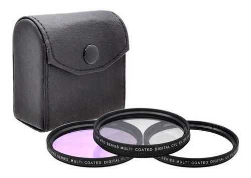 Kit Starter De 3 Filtros 49mm Uv,polarizado Y Fld Estuche