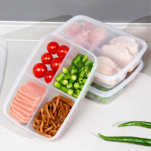 Contenedor De Comida Para Nevera De 10 Piezas, 4 Compartimen