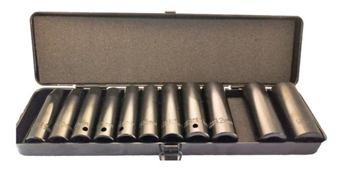 Kit Juego De Llaves Tubo Impacto Largos Set 11 Piezas Barovo