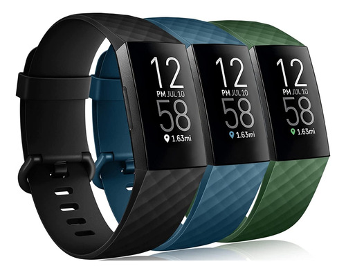 3 Mallas P/ Reloj Fitbit Charge 3 O 4 / Talle Large