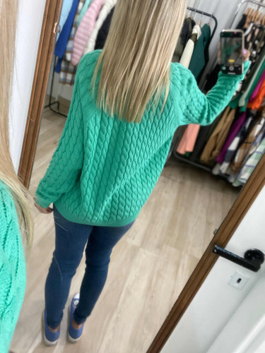 Sweater Trenzado Ancho Mujer The Big Shop