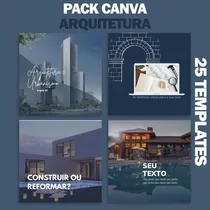 Comprar Pack Canva Arquitetura Templates Editável 25 Artes Editaveis