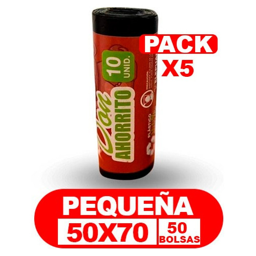 Bolsas De Basura Mr. Ahorrito 50 X 70 Pack X5 (50und)