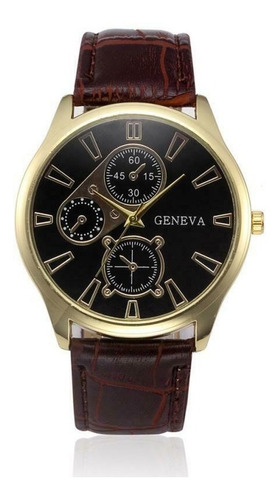 10 Reloj Geneva Piel Casual Hombre Elegante Mayoreo Lote
