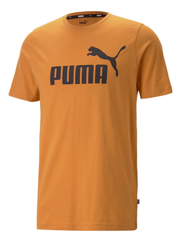 Camiseta Puma Ess Logo Tee Hombre-amarillo