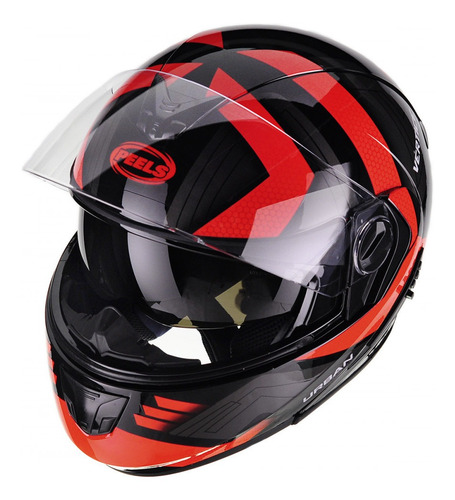 Imagem 3 de 6 de Capacete Peels Urban Vertice Preto/vermelho