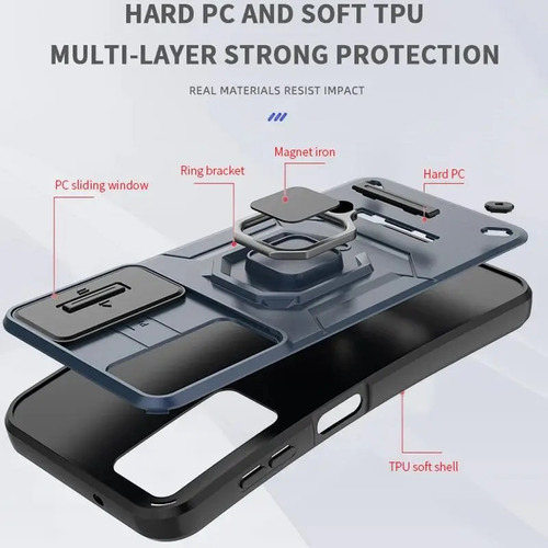 Capa Para Samsung M55 M15 Deslizar Lente Protecção