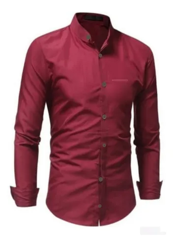 Camisa de vestir guinda hot sale