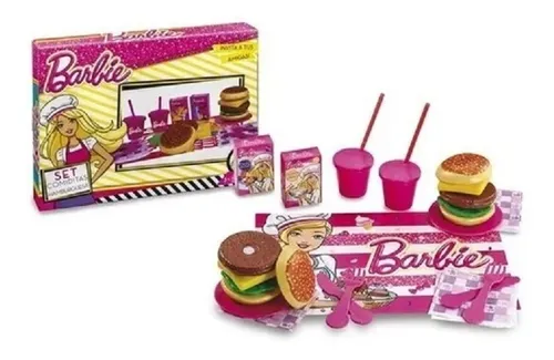 Juguete Nena Barbie Set Comiditas Cumplea os Accesorios 135