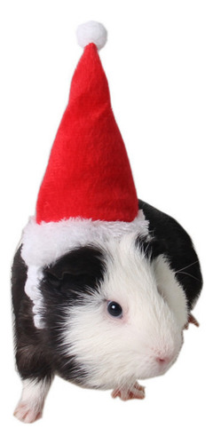 Gorro De Navidad Con Pompón Blanco Ajustable Para Hámster Y
