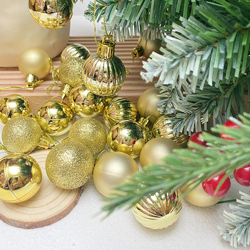 3 X 24x Adornos De Bolas Colgantes Para Árbol De Navidad,