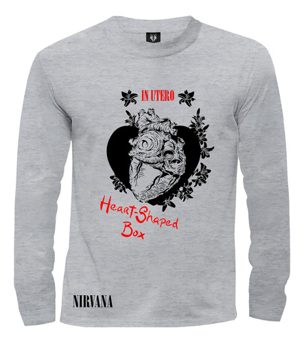Camiseta Camibuzo Rock Nirvana Heart Shaped Box