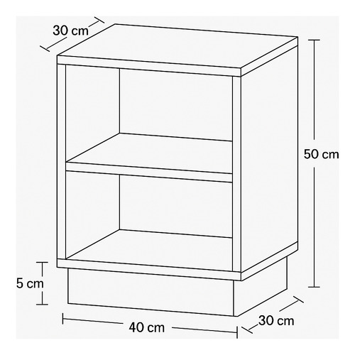Mesa De Cabeceira/criado Mudo Em Mdf Branco Tx- 40x30x50
