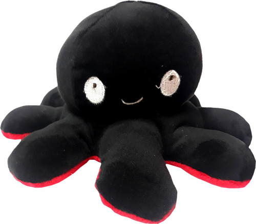 Peluche Pulpo Reversible Doble Cara Feliz Y Enojado Suave