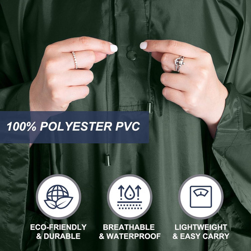 Poncho De Lluvia Resistente, Poncho Para Mochileros, Poncho