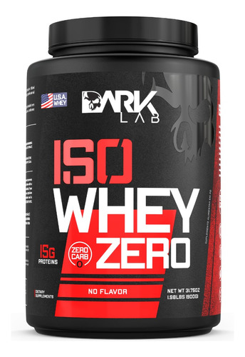 Iso Whey Zero 900g Dark Lab - Whey Isolado Zero Carbo Sabor No Flavor (Zero Carb)