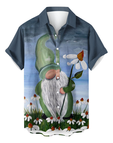 Camisa De Bolsillo Con Estampado De San Patricio Para Hombre