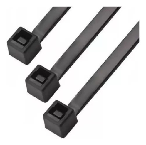 Abracadeira De Nylon Preta C/1000 Un 3,6x300 Flex - 30 Cm Cor Preto