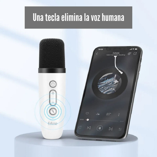 Micrófono Fifine Amplising E1 Wireless Karaoke - White