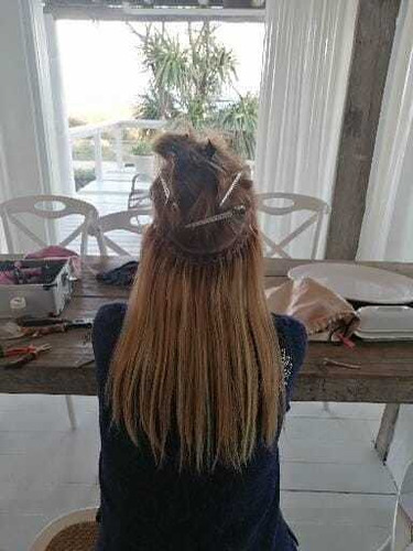 Extensiones C/u 100 Castaño 45 Cm +colocación Microring.