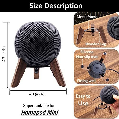 Soporte Madera Real Para Homepod Mini 2020 Lanzado Marco