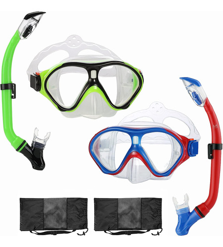 Equipo De Snorkel Niños, Pack De 2, Esnórquel De   Pl...