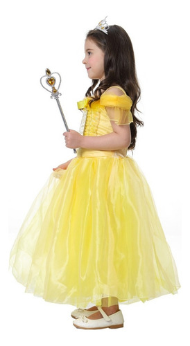 Lzh Princess Costume Vestido De Princesa Com Coroa De Carro