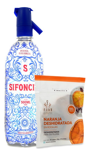 Pack Vermu Soda Sifon 500ml Sifoncito + Naranja Deshidratada