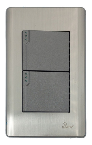 Interruptor Doble Serie Metallo Bari