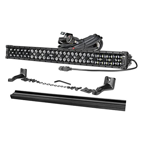 30'' 490w Led Light Bar With Wiring Harness And Black C...