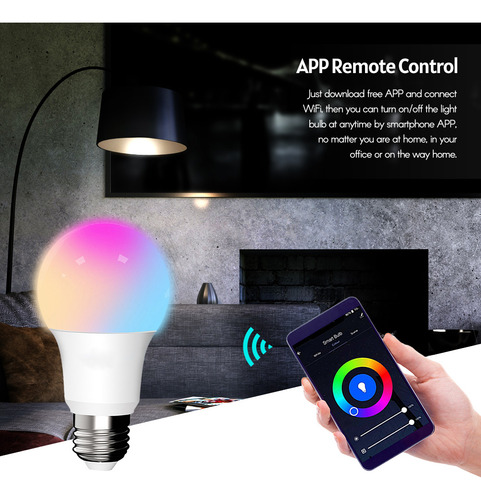 Bombilla Led Wifi, Control De Voz/aplicaciones, E27,/
