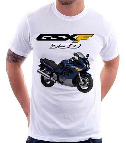 Camiseta Moto Suzuki Gsx 750 F Katana Azul